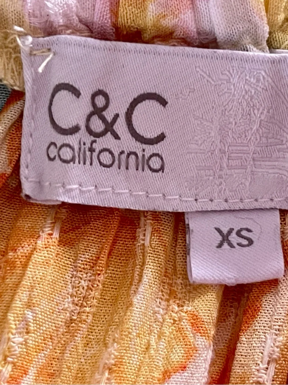 C & C California Yellow Citrus-Print Midi Wrap Skirt - Picture 9 of 9